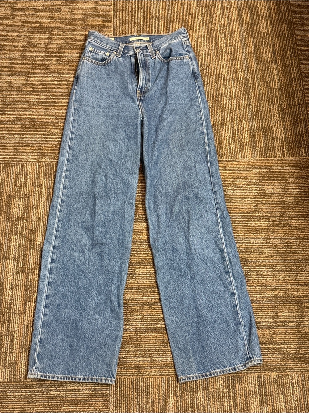 Levi's Medium Blue Wide-Leg Jeans